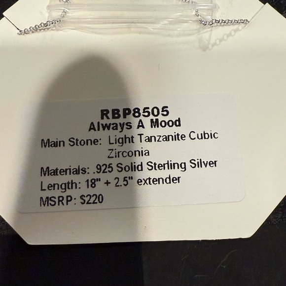 BP Silver Necklace with Elegant Blue Accents - Picture 3 of 3